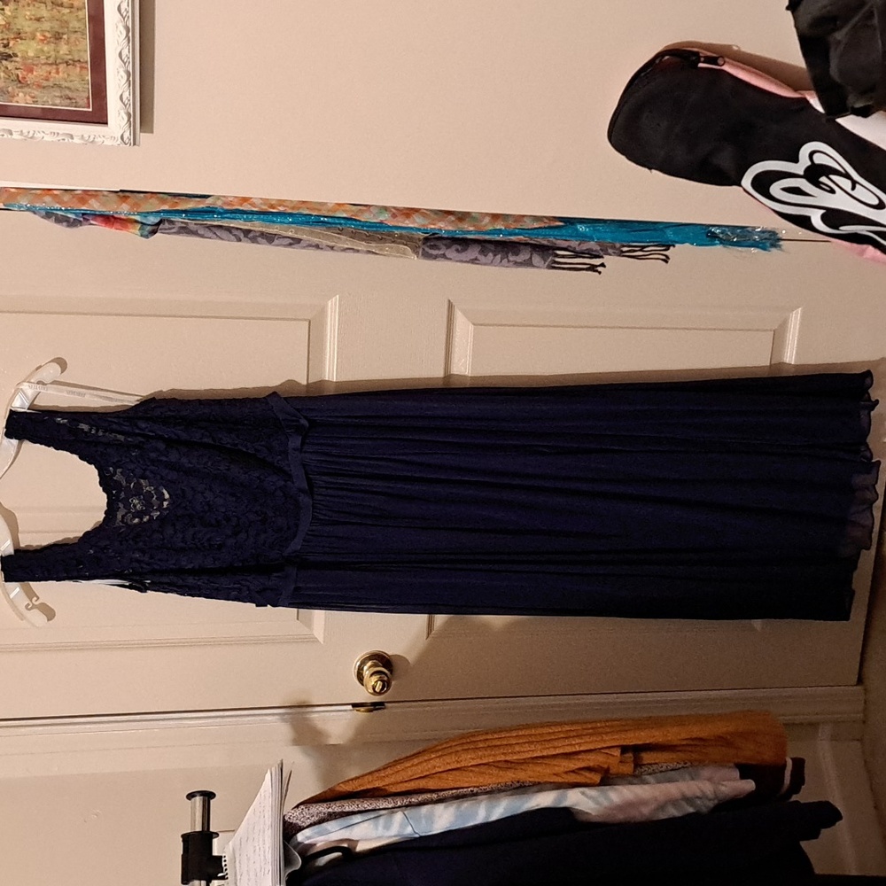 David's Bridal, 16, Dark Blue.